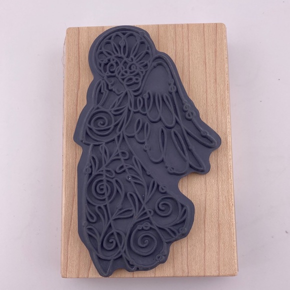 Angelica Wood Mounted Rubber Stamp by  Stampendous - Picture 2 of 4